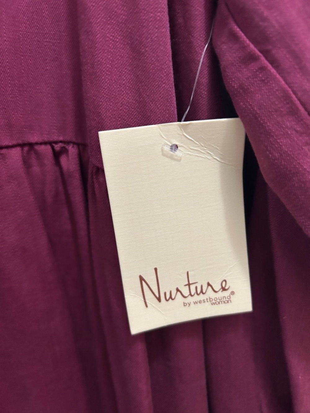 Tiered Button-Front Shirt Dress in Plum - Picture 8 of 8